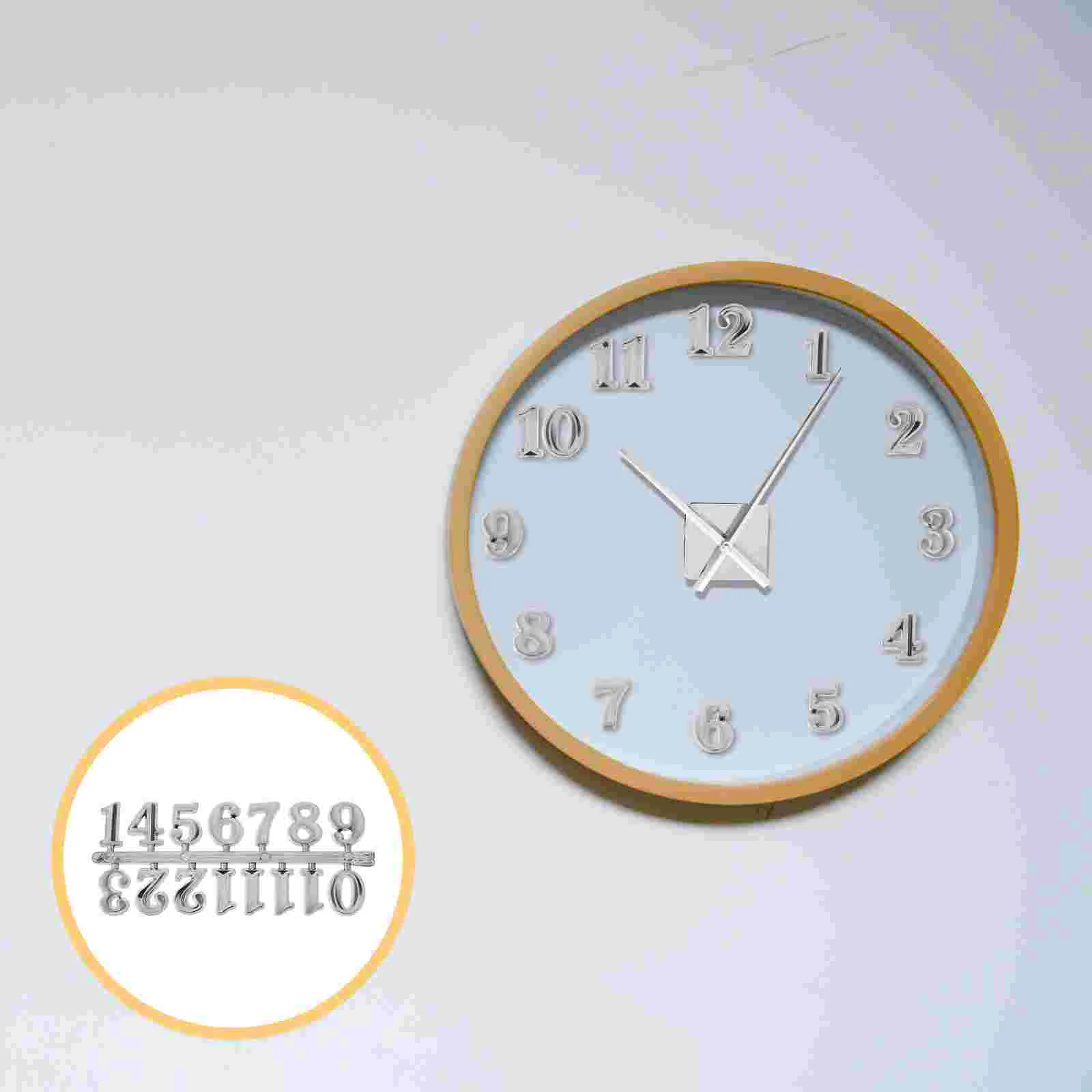 

5 Sets Clock Number Plate DIY Digital Numbers Numerals for Mirror Kit Plastic Child