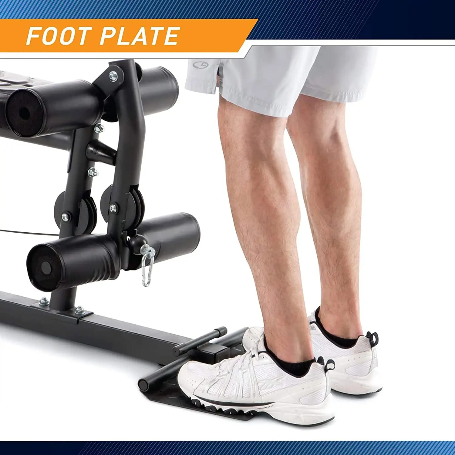 Home Gym Workout Station, Full Body Exercise and Training, White, Customized