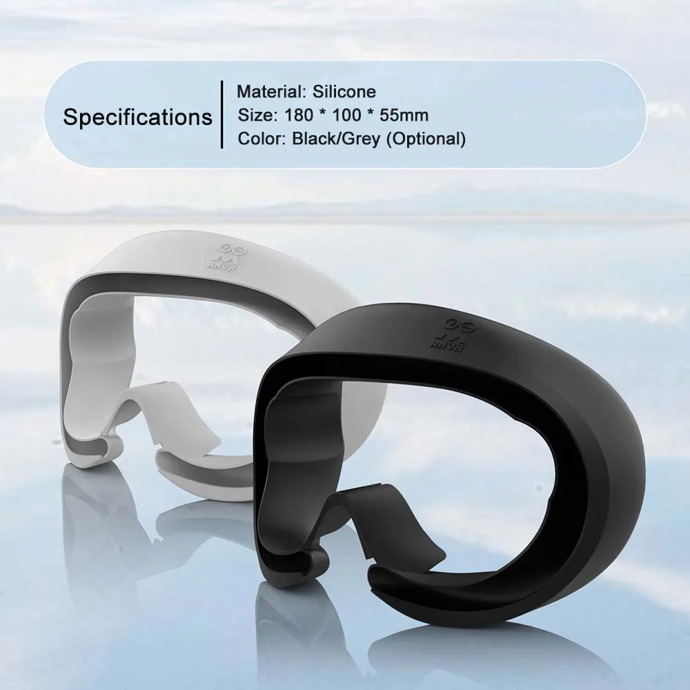 Black/Grey VR Eye Pad For Pico 4 Silicone Replacement Face Cover Protective Case Anti-Sweat Mask For Pico 4 Ultra VR Accessories
