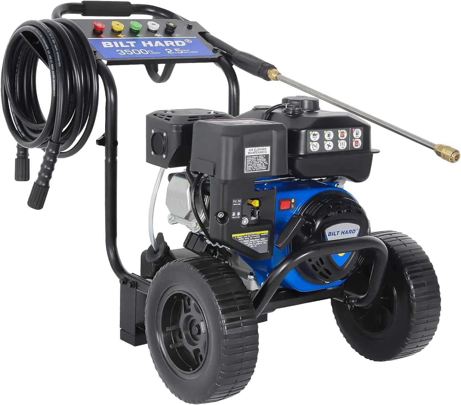 2.5 GPM Gas Pressure Washer, 224cc 4-Cycle Engine, Heavy Duty Gas Power Washer with Spray Gun and Wand