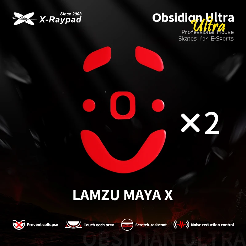X-Raypad Obsidian Ultra Masterful Mouse Skates for LAMZU MAYA X