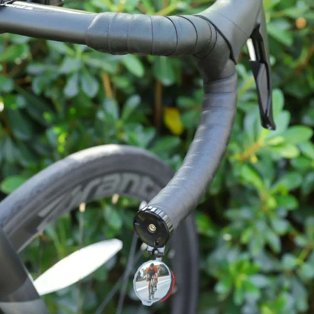 High Definition Acrylic Bicycle Mirror Handlebar End Mount Convex Rear View Reflector For Mountain Road Cycling Safety