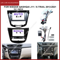 10.1 Inch For Nissan Qashqai J11 / X-Trail 2013-2021 Car Radio Stereo 2 Din Head Unit GPS MP5 Android Player Fascia Panel Frame