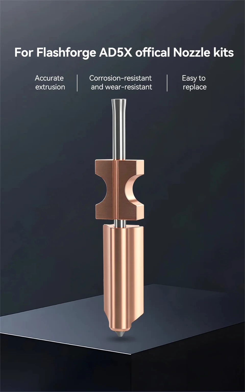 Für AD5X Hotend-Kit AD5X Düse Schnellwechsel-Düse Extruder Schnellverschluss-Düse für Flashforge Adventurer 5X Zubehör – Detail 1