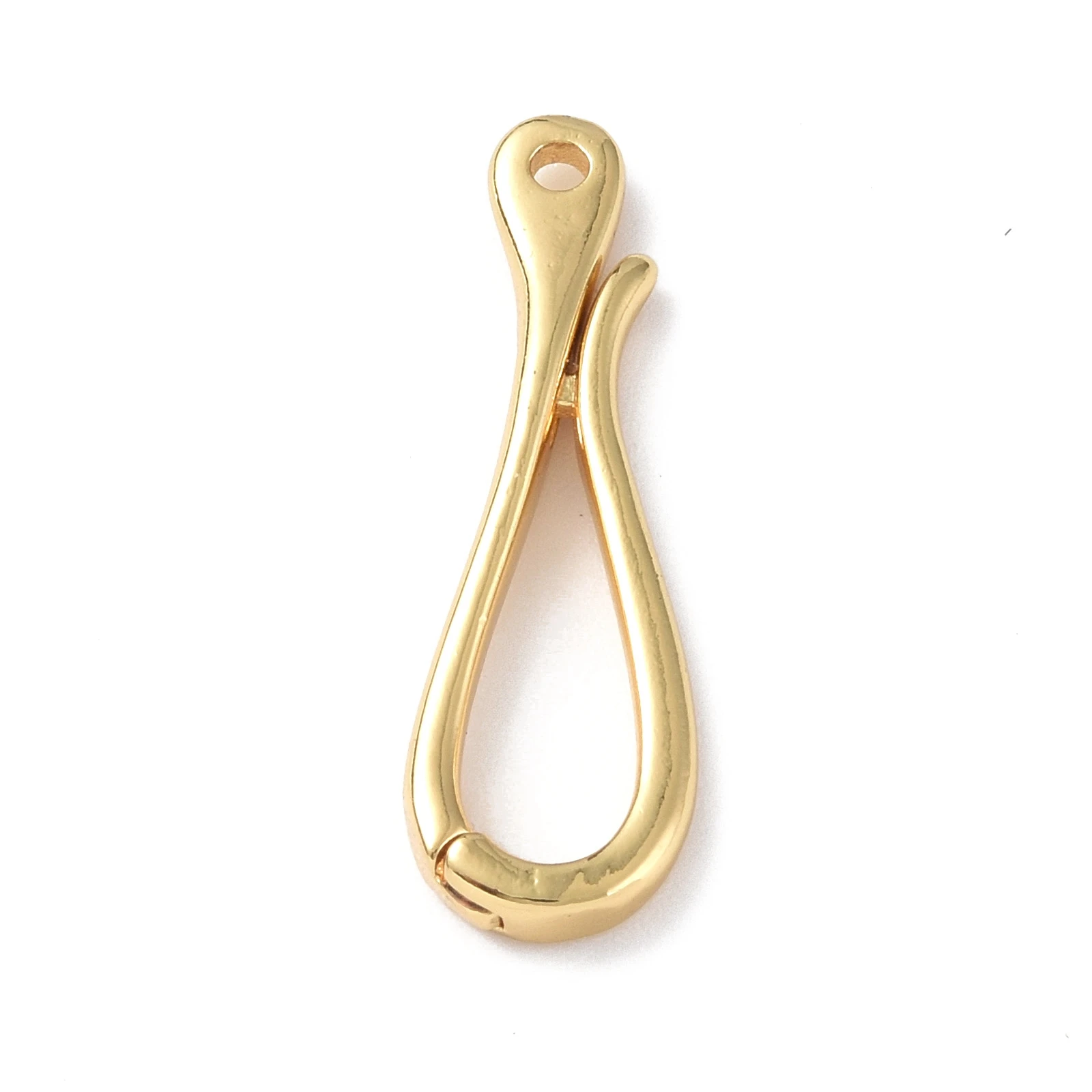 

10pcs Brass Hook Clasps Real 18K Gold Plated Connector Link Hook DIY Necklace Bracelet Jewelry Making Finding Supplies