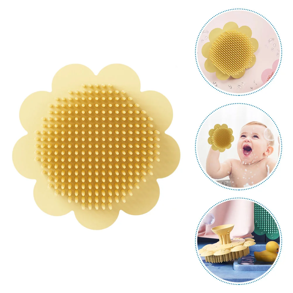 Scrubber Shampoo Brush Infant Bath Scrubbers Kids Bathing Exfoliating Bath Brush Shower Silicone Accessories Newborn