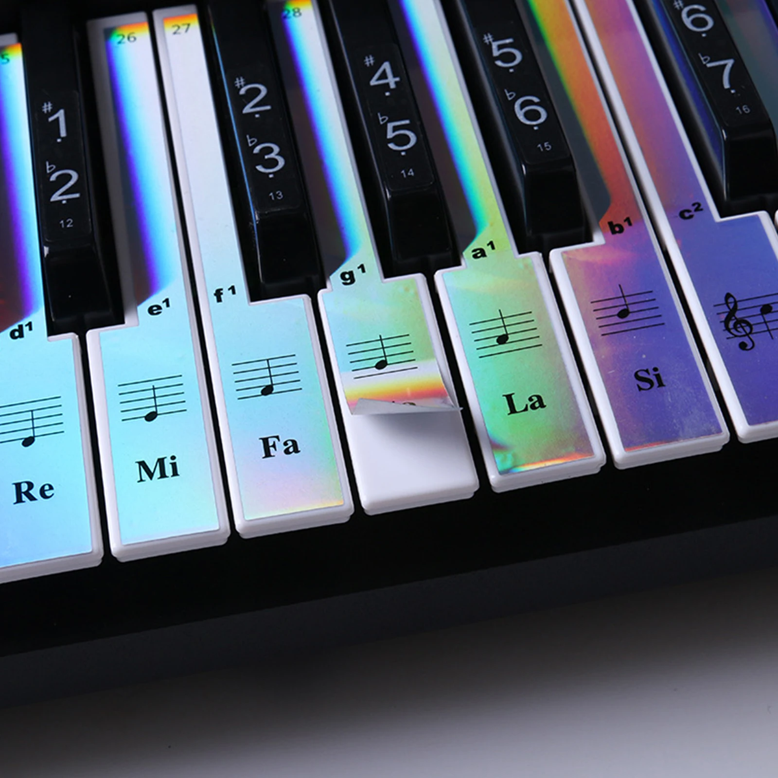 

2 Pcs Stickers Keyboard Accessory Colorful Beginner Decal Easy Learning Tool Piano Keyboard Decal Musical Instrument Part