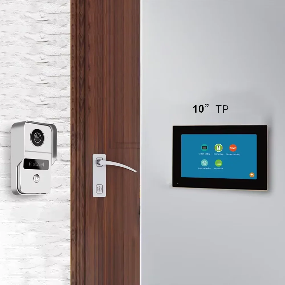 TUYA Smart 1080P 10 Inch  Color Touch Screen Wireless Wifi Video Doorbell Home Intercom Monitor Not a Set