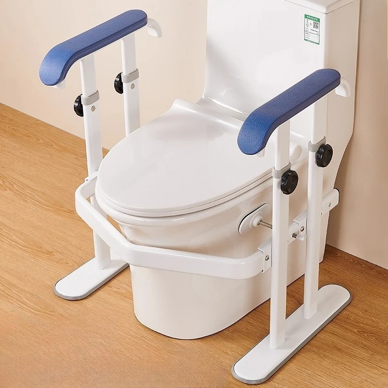 Toilet Support for Elderly, Fit Any Toilets Toilet Safety Rails for Seniors,Adjustable Height 350lb Toilet Handles for Disabled