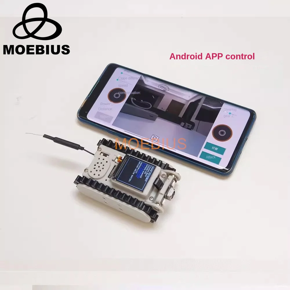 Pipeline Inspection Wireless Video Car Track Robot with Camera Maker Teaching Esp32 Scanning Code Networking DIY Program Toys