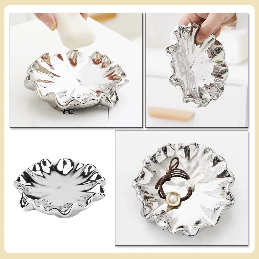 

Ceramic Soap Dish Holder Self Draining Design for Bathroom Kitchen Stable and Easy to Clean Adorable Appearance