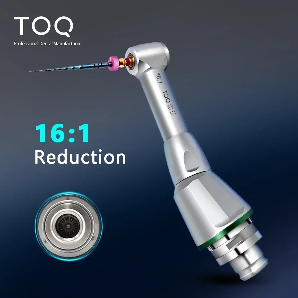 Dental 16:1 Reduction Contra Angle Handpiece Head Push Button for Wireless Endo Motor Dentistry Endodontic Treatment Tool