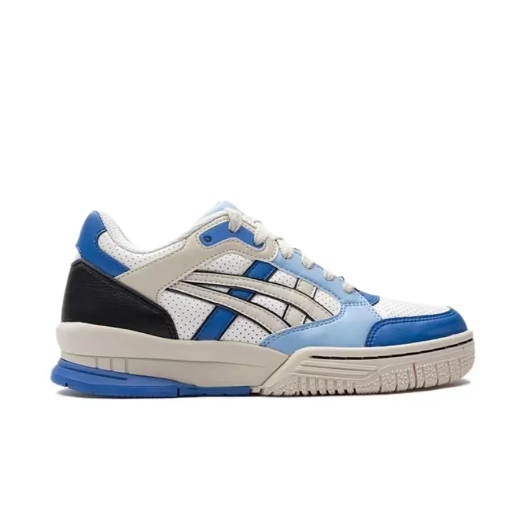 ASICS Gel-Spotlyte Low-Top Cushioned Basketball Shoes – Synthetic Leather, Comfortable & Versatile, Blue and White 1204A127-103