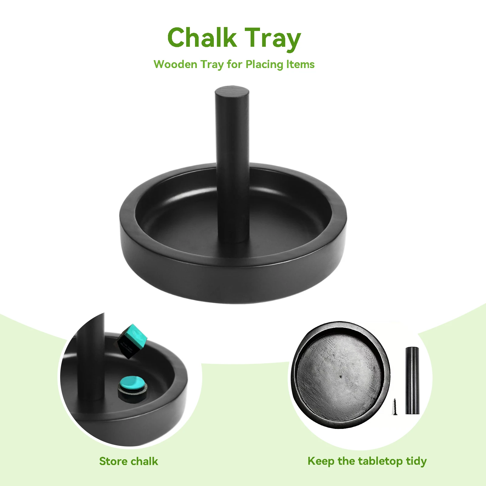 

Chalk Tray for Pool Cues, Store and Access in One Step, Say Goodbye to Clutter!