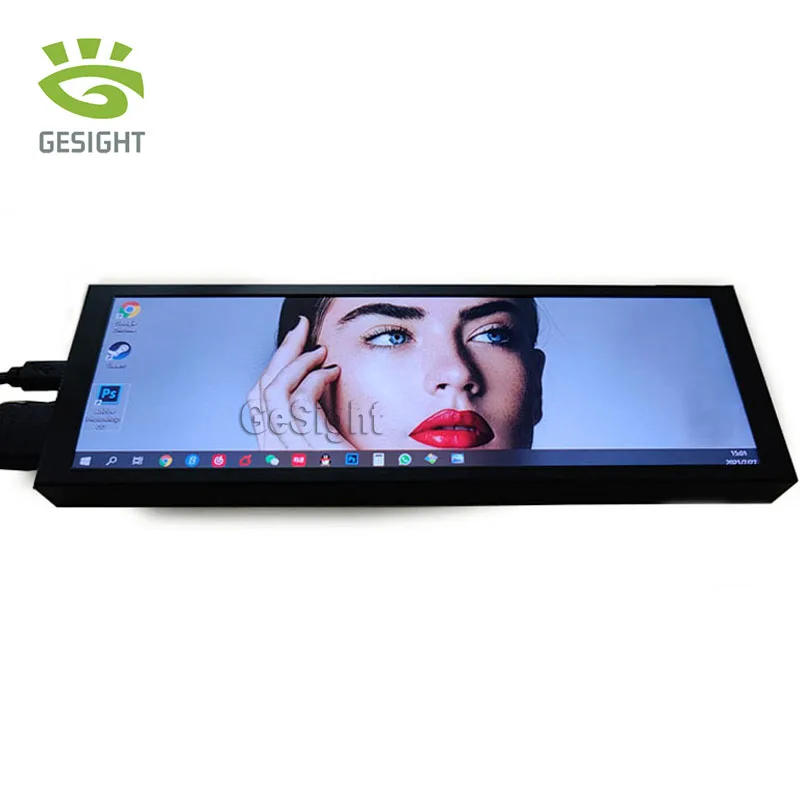 Portable Screen 7.84 Inch LCD Display Resolution 1280X400 HDMI USB Driver Board for PC Second Monitor Chatting Raspberry