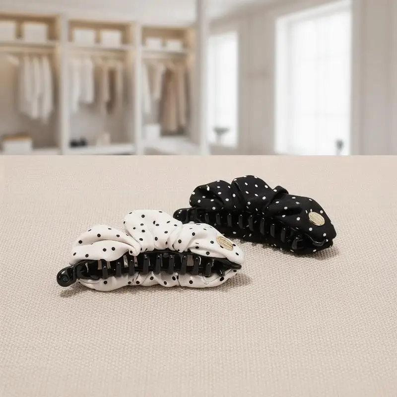 Koreanische Pferdeschwanz-Perücke für Damen mit Polka Dots und Bananenwellen für Mehr Volumen und Dicke - Modisches Accessoire – Detail 4