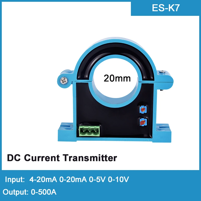 DC Current Transmitter Hall Current Sensor Output 4-20mA 0-20mA 0-5/10V  Open-Close Perforate Current Transmitter