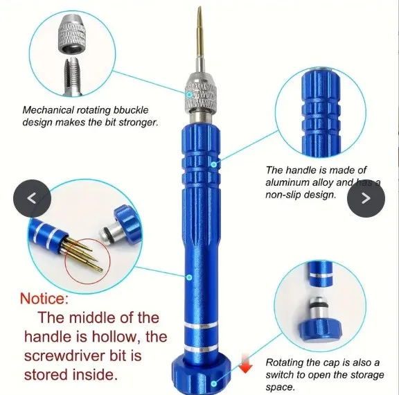 5 in 1 Multi-Function Screwdriver Set Mobile Phone Watch Glasses Disassembly Tool Notebook Repair Tools Repair Accessory