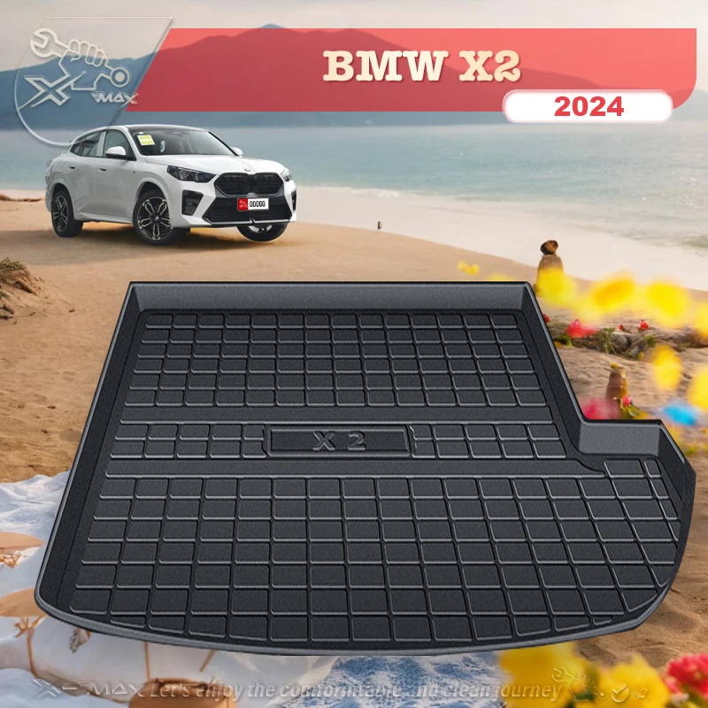 For BMW X2 2024 TPE Custom Fit Car Trunk Mat All Season Black Cargo Mat 3D Shaped Laser Measured Trunk Liners