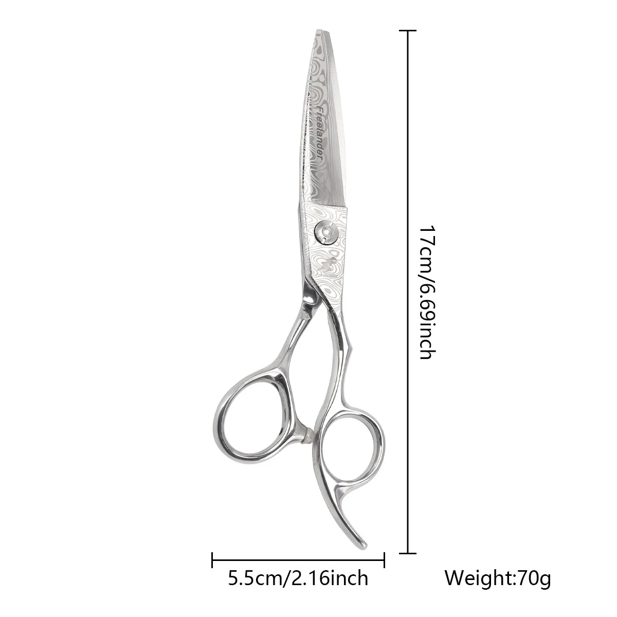 

Professional 6" Barber Scissors Stainless Steel Thinning & Texturizing Shears, Willow Leaf Design for Salon Home Hairdressing