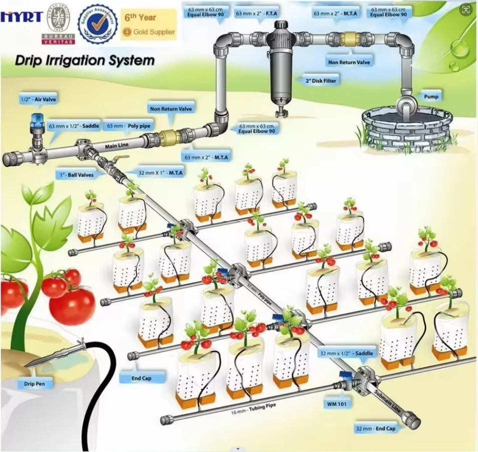 1 Ha 2Ha 5Ha 10Ha Drip irrigation Irrigation design complete kit Farm Automatic Drip Irrigation Systems