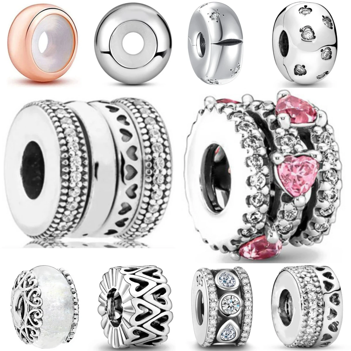 

2025 Лидер продаж, подвеска из серебра 925 пробы с розовым цирконом, подходит для оригинального браслета, модные изысканные ювелирные изделия своими руками