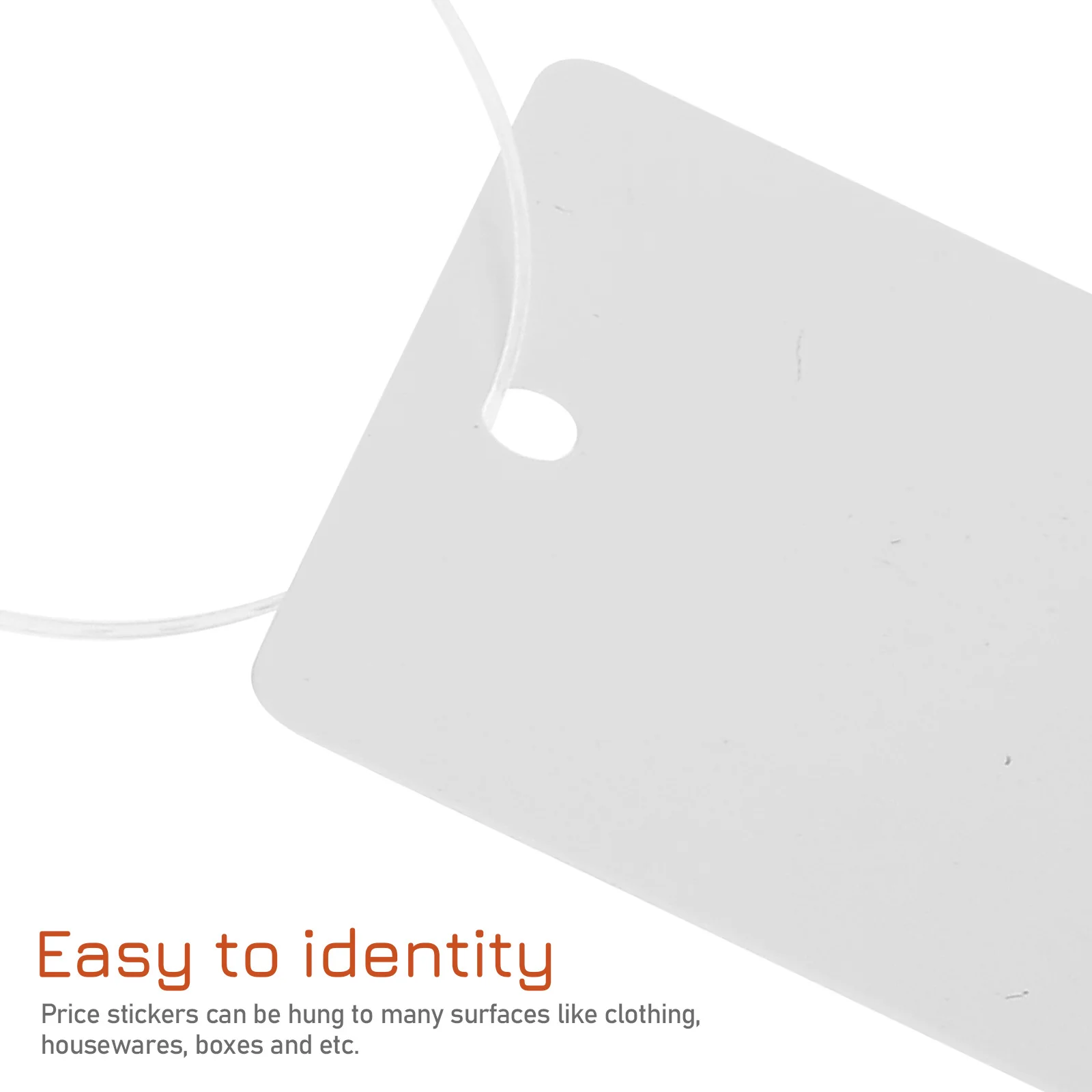 

200Pcs Blank Material Card Tags Heavy Duty Plastic Pricing Tags for Clothing Luggage Retail Use Easy to Write Permanent Marker