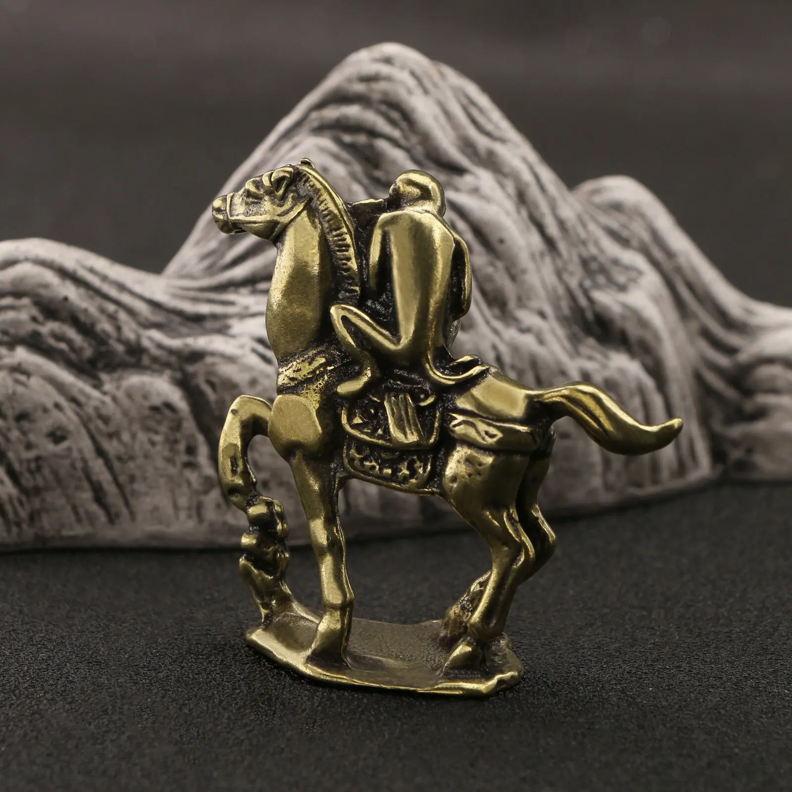 

Solid Brass Horse Monkey Statue Figurine Small Statue Home Ornament