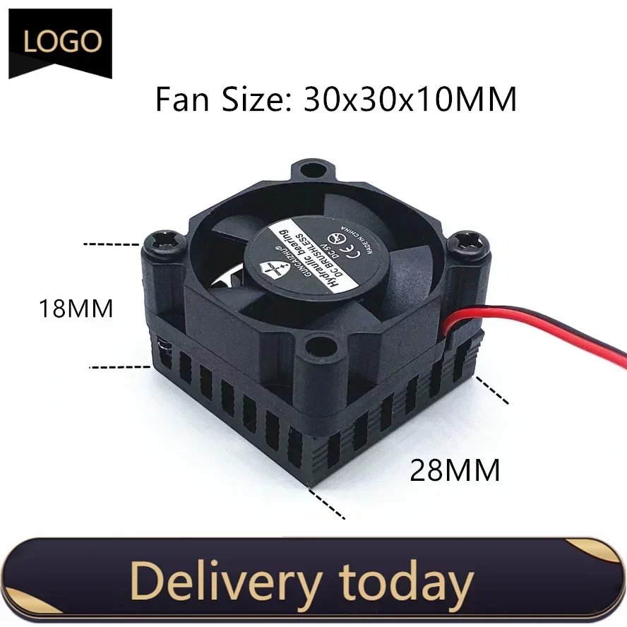 pa 5PCS 3010 30mm 30x30x10mm Cooling Fan with Heat Sink DC 5V 12V 24V  BGA Fan Graphics Card  Fan Cooler 2wire