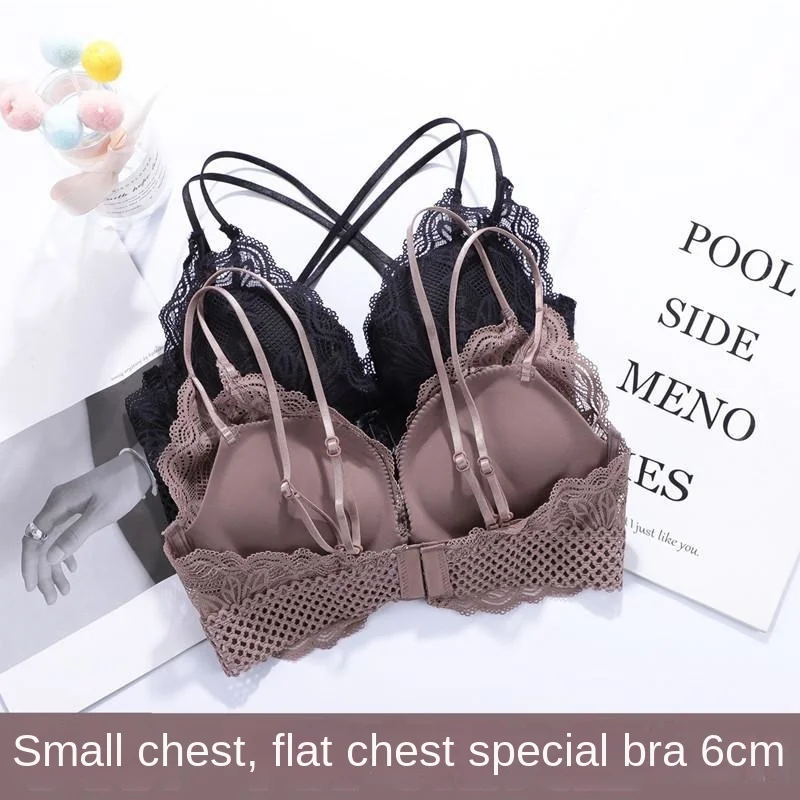 Small Chest, Flat Chest, Special Bra, Beautiful Back, Deep v Sexy, Small a Cup, Gathered Artifact, Super Thickened Underwear,