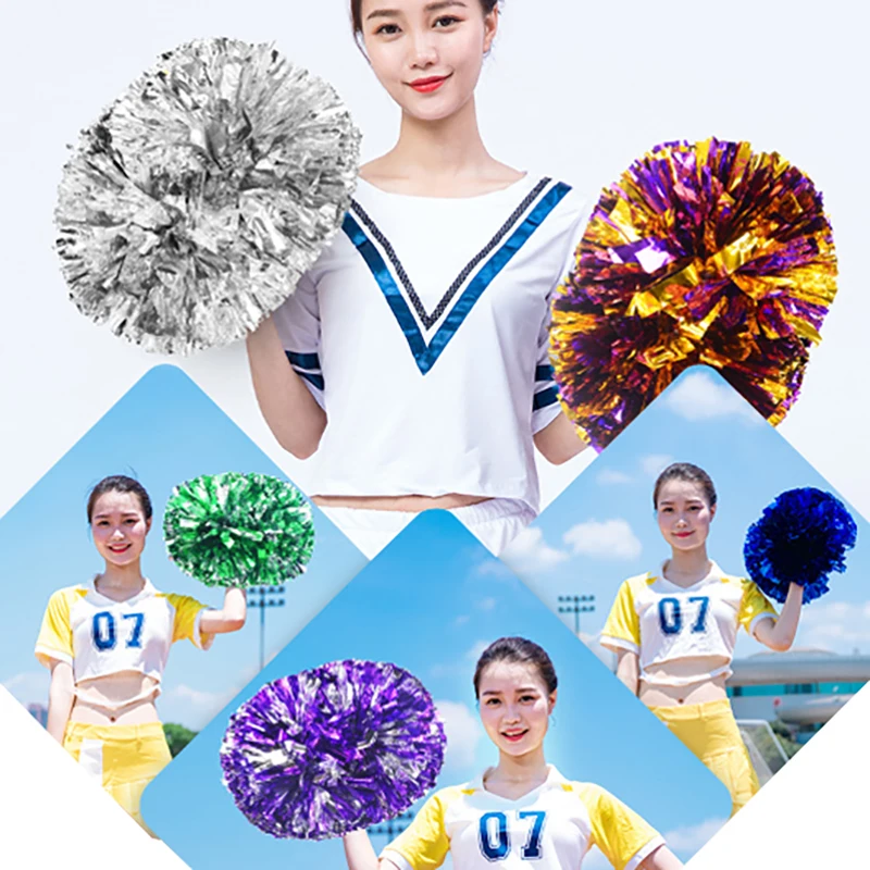 34CM Game Pom Poms Cheerleading Cheering Ball Flower Sports Match Vocal Dance Party Concert Decorator Come On Props Club Supply