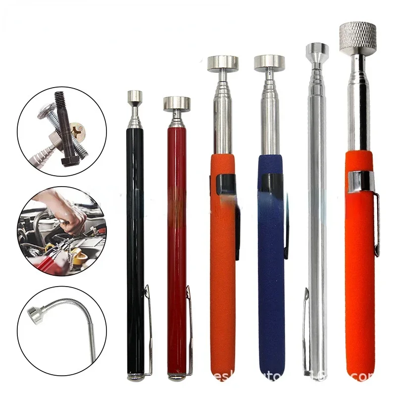 

Magnetic Retractable Pickup Suction Iron Rod Portable Multifunctional Extractor Pen Clip Automotive Repair Tools