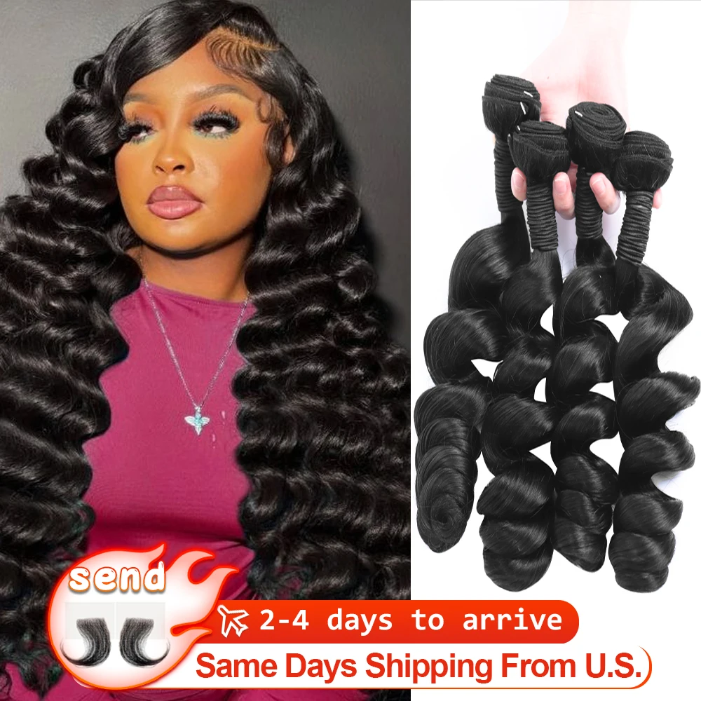 28, 30, 34-дюймовые свободные волнистые пучки 16 А с кружевом Индийские девственные человеческие волосы 1/2/3/4 Пучки с необработанными волосами 100% настоящие человеческие волосы