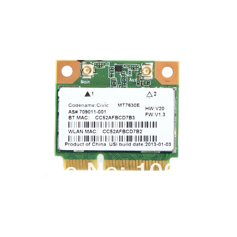 

FOR HP 710418-001 MT7630E 802.11bgn Wi-Fi and Bluetooth 4.0 WLAN Adapter