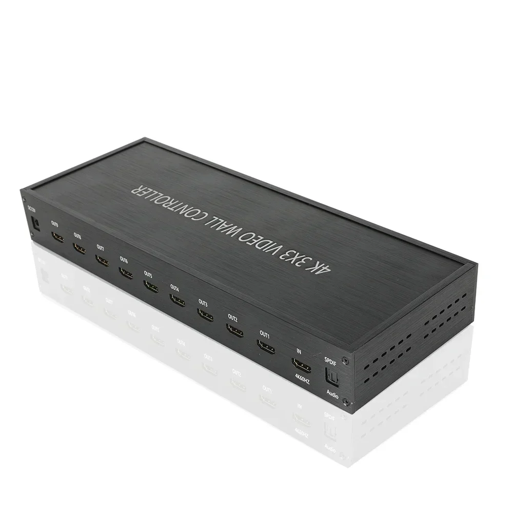 4K 3x3 Video Wall Controller 9 TV Monitor Screen Splicer Wall Processor 3x2 2x2 1x3 2x3 4x2 2x4 HDMI TV Splicing Box 180° Rotate