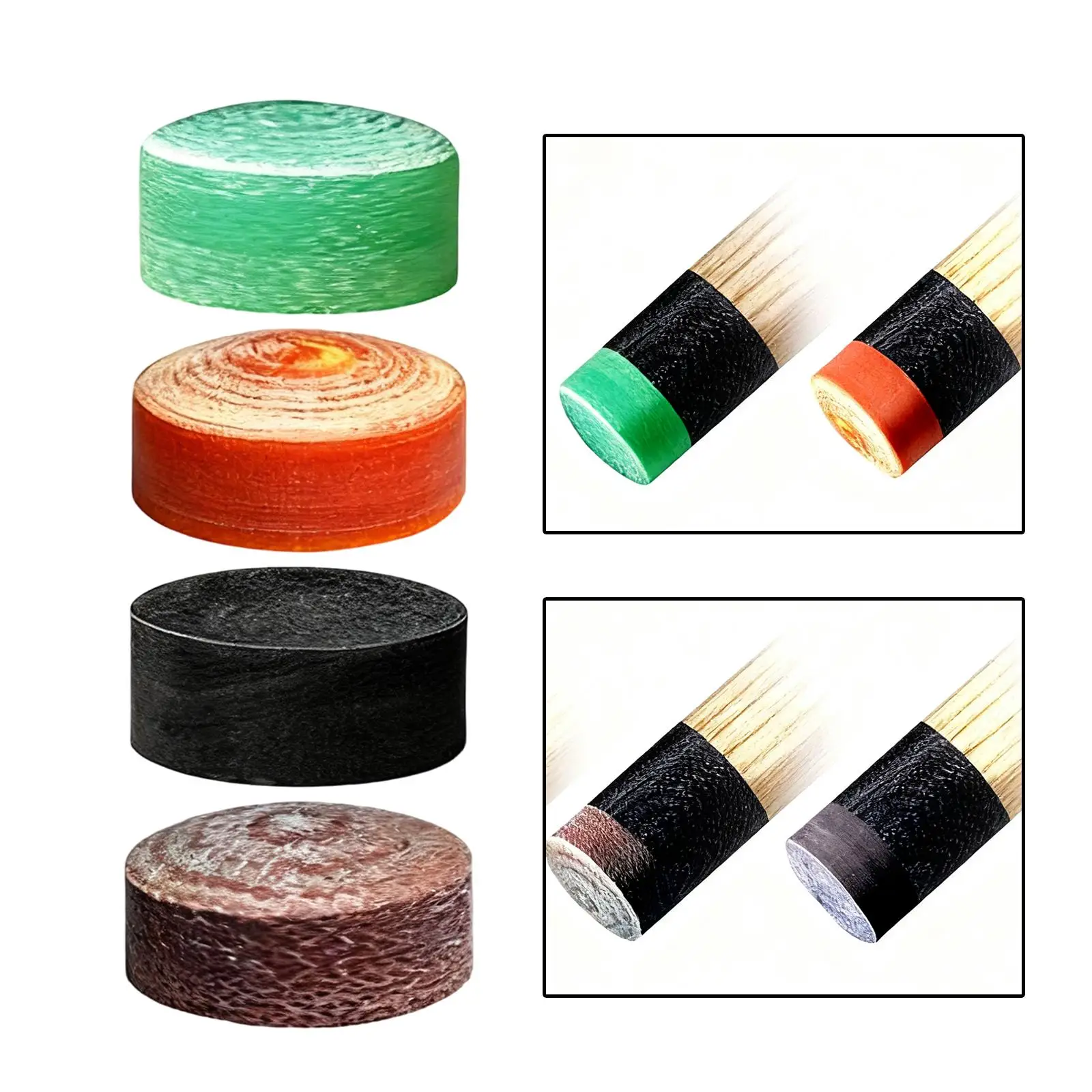 

Billiard Cue Tip Resin Break Jump Tip Replacement Hardness Repair Supply for Accessories Pool Cue Snooker Table