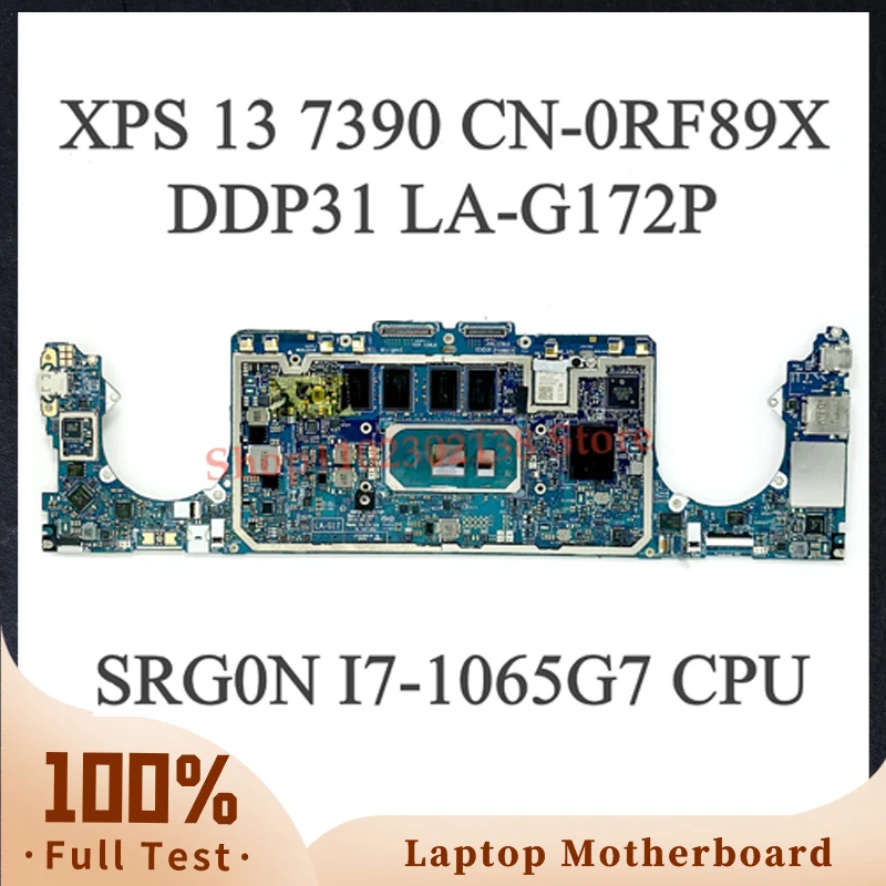 

RF89X 0RF89X CN-0RF89X W/SRG0N I7-1065G7 CPU Mainboard For DELL XPS 13 7390 Laptop Motherboard DDP31 LA-G172P 100%Full Tested OK