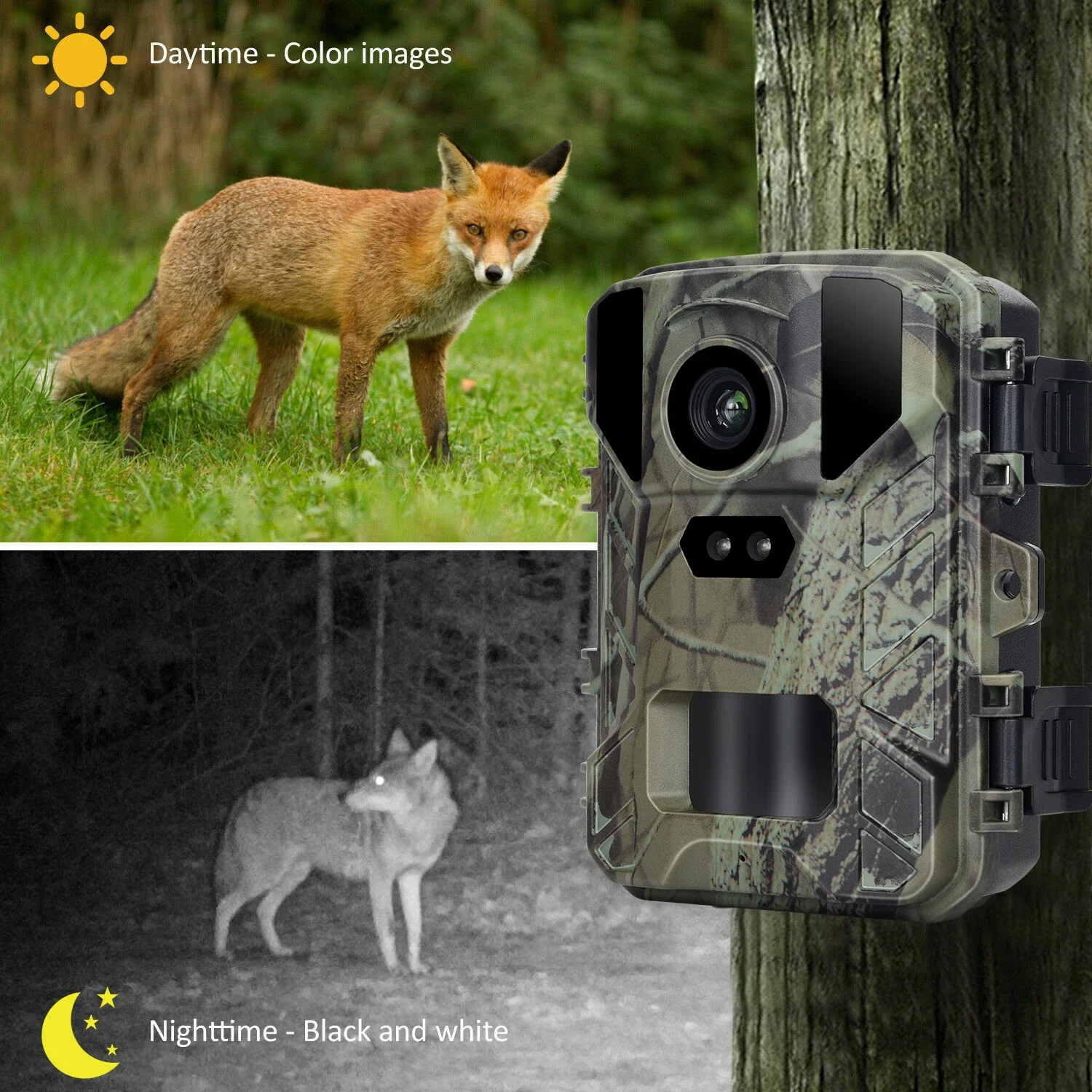 Mini800 Wildlife Track Camera 2.0 Inch Infrared Night Vision Trail Camera 24MP 1080P HD Animal Observation IP66 Waterproof