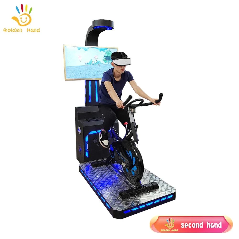 Máquina VR usada, juegos de paseo de diversión, deportes de Fitness giratorios, bicicleta de realidad Virtual, bicicleta VR de carreras