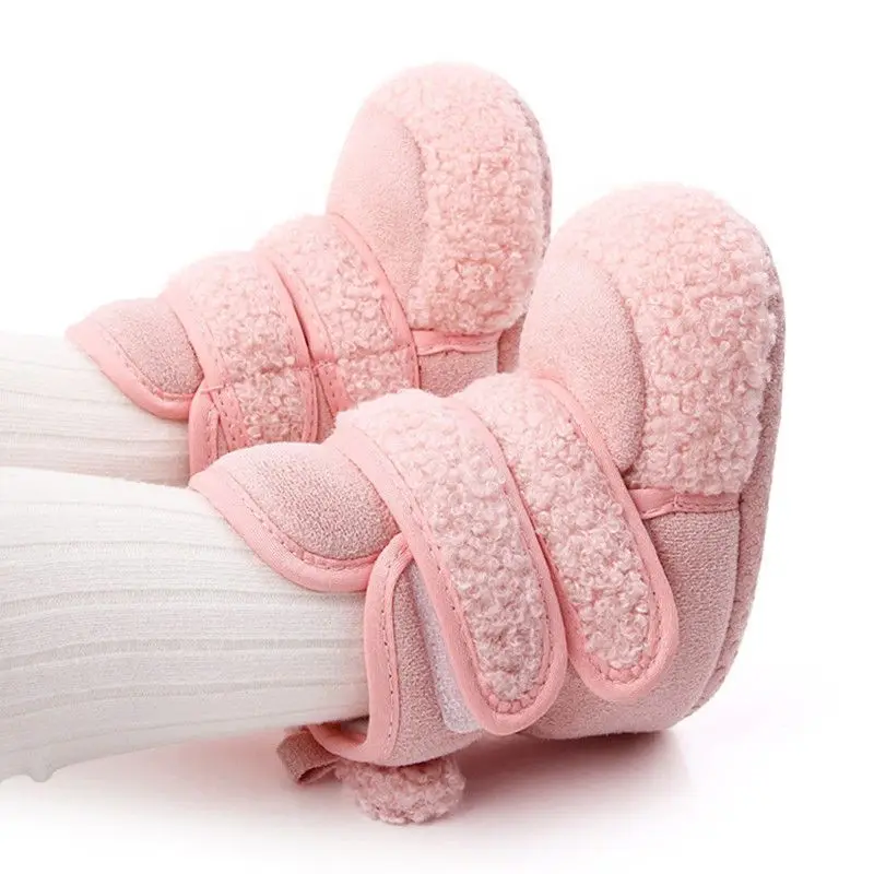

Baby Winter Cotton Snow Boots Soft Sole Toddler Walking Shoes with Fleece Lined Thickened Warm Design for Foot Protection​