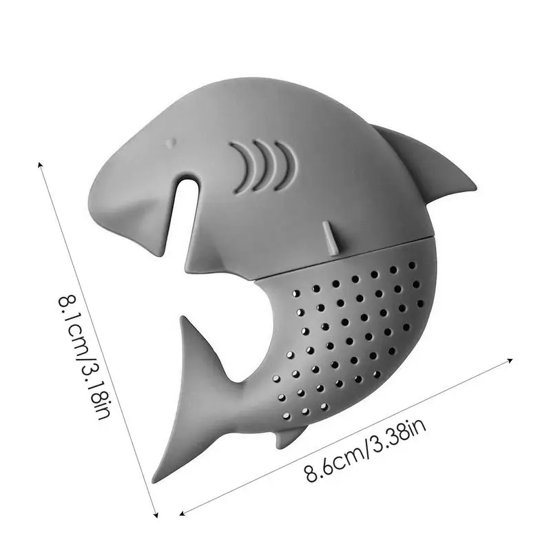 Милый силиконовый ситечко для заваривания чая в виде акулы