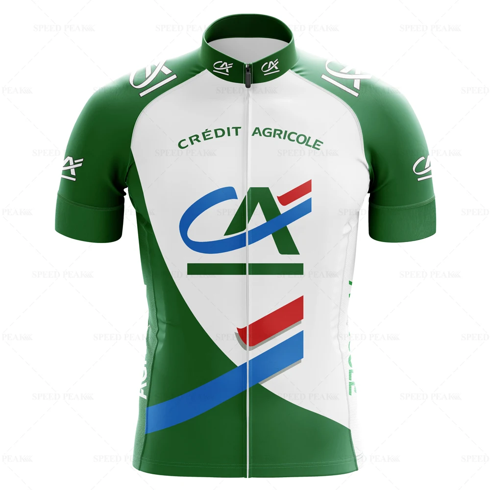 CA Cycling Jersey Men short sleeve Set Retro green Bib Short Sleeve  Bike Clothing Bicycle Summer Sportswear Triathlon