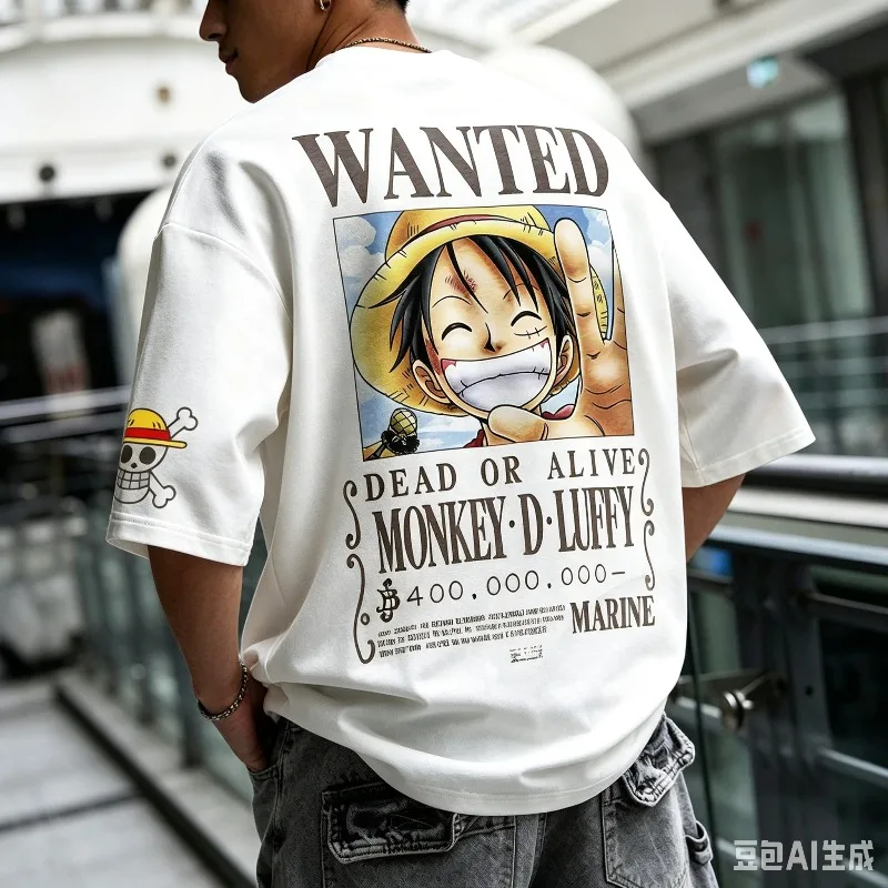 2026 Sommer One Piece Retro Cosplay T-Shirt Herren Übergroßes Lässiges Bedrucktes Kurzarm Unisex Sportshirt