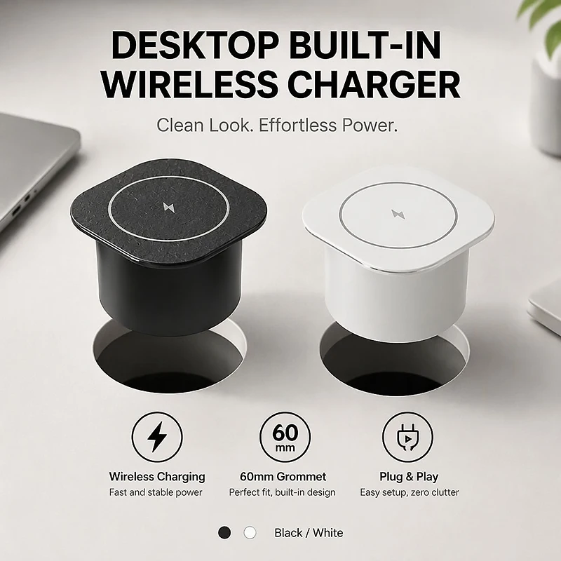 15W Built-in Wireless Charger  - Home Office Of Uk recension och pris