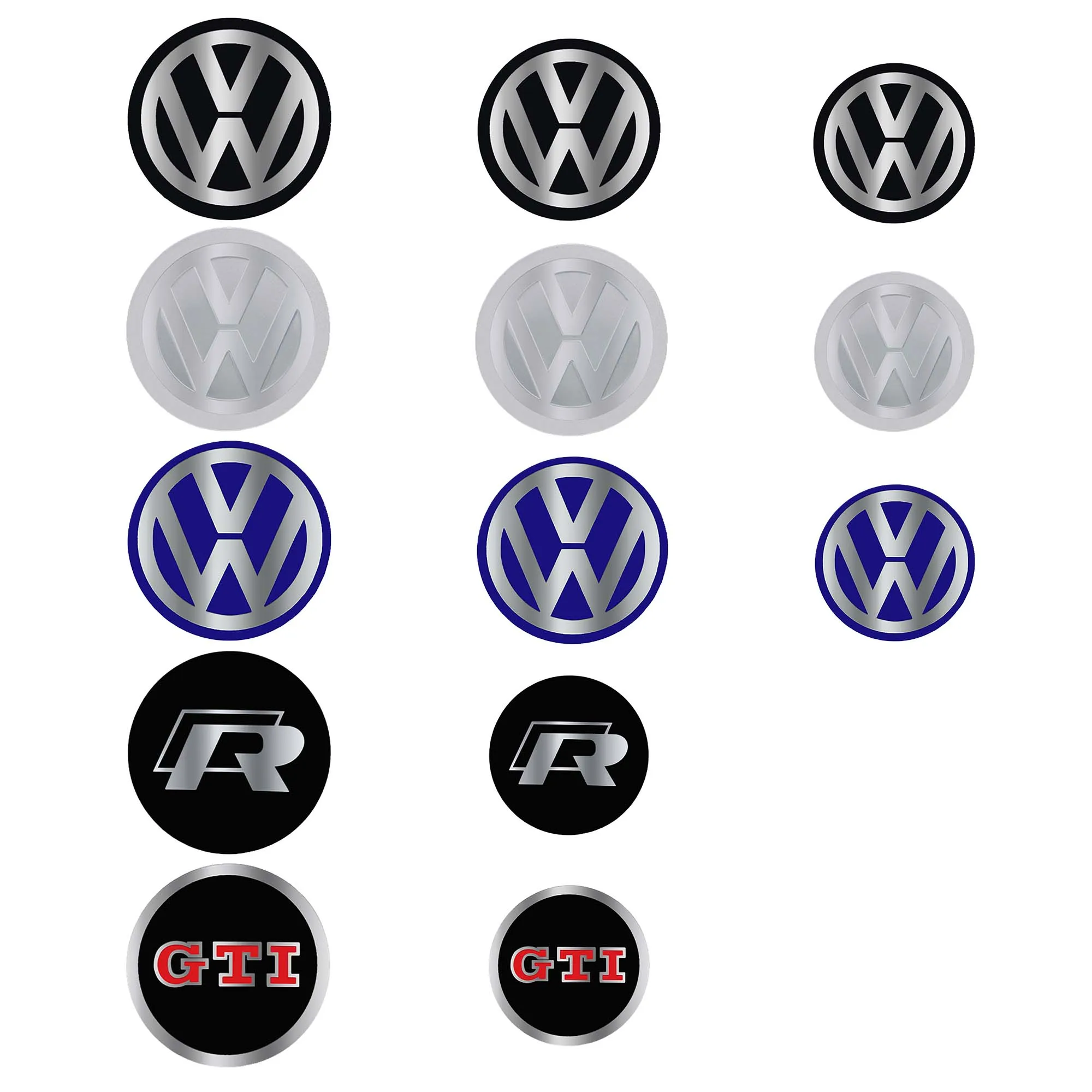 4pcs Car Wheel Center Hub Cap Badge Cover Wheel Sticker For Volkswagen Passat b6 Golf 5 7 Santana Polo Rline Magotan Tiguan Gti