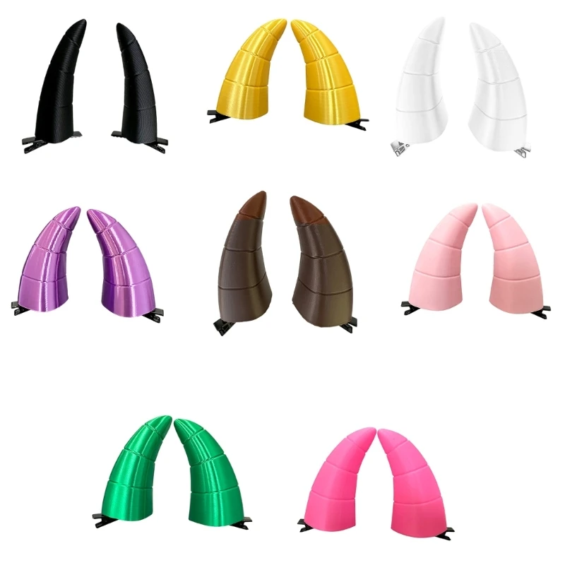 1 Paar hornförmige Haarspangen, Haarnadel, Halloween-Haarspangen, Teufel-Haarspangen, Haar-Accessoires für Cosplay-Party