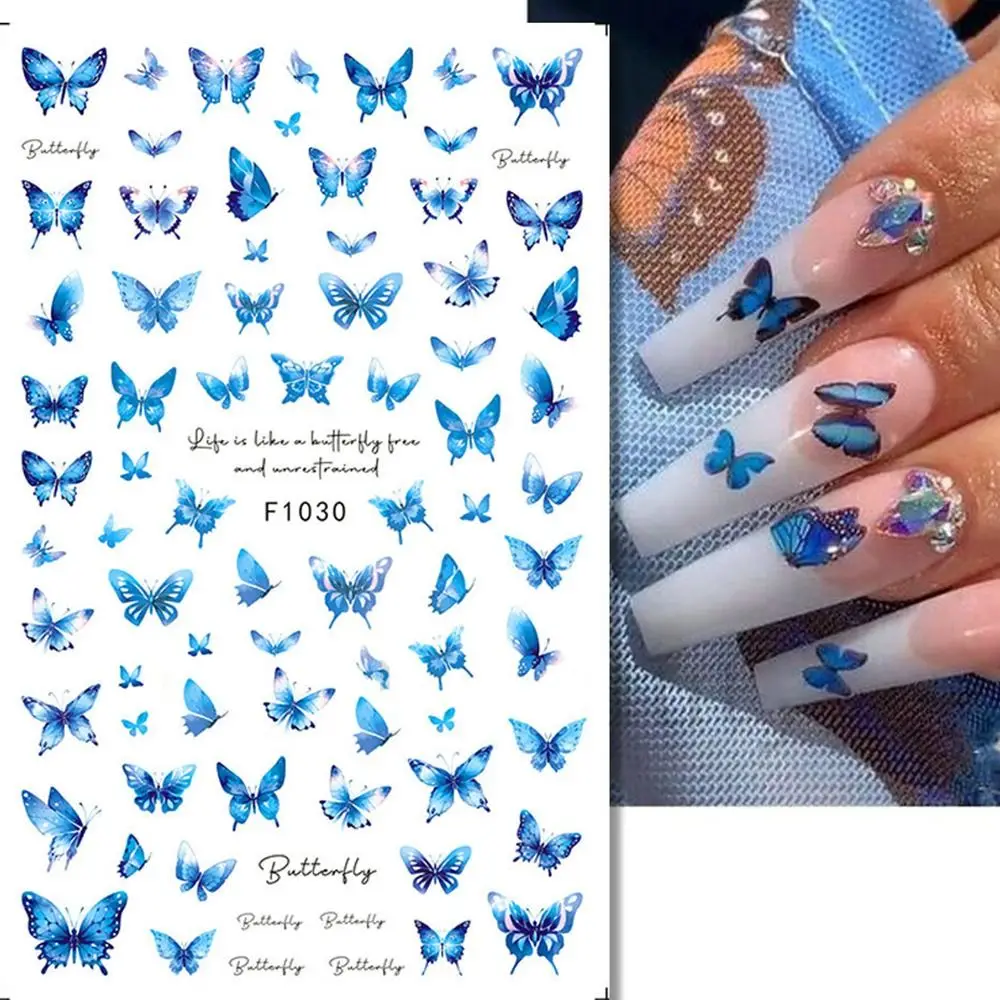 3D Design 3D Nail Art Decals Blossom Pink Purple Petals Nail Decorations Spring Engraved Flowers Design Nail Tips Decoration