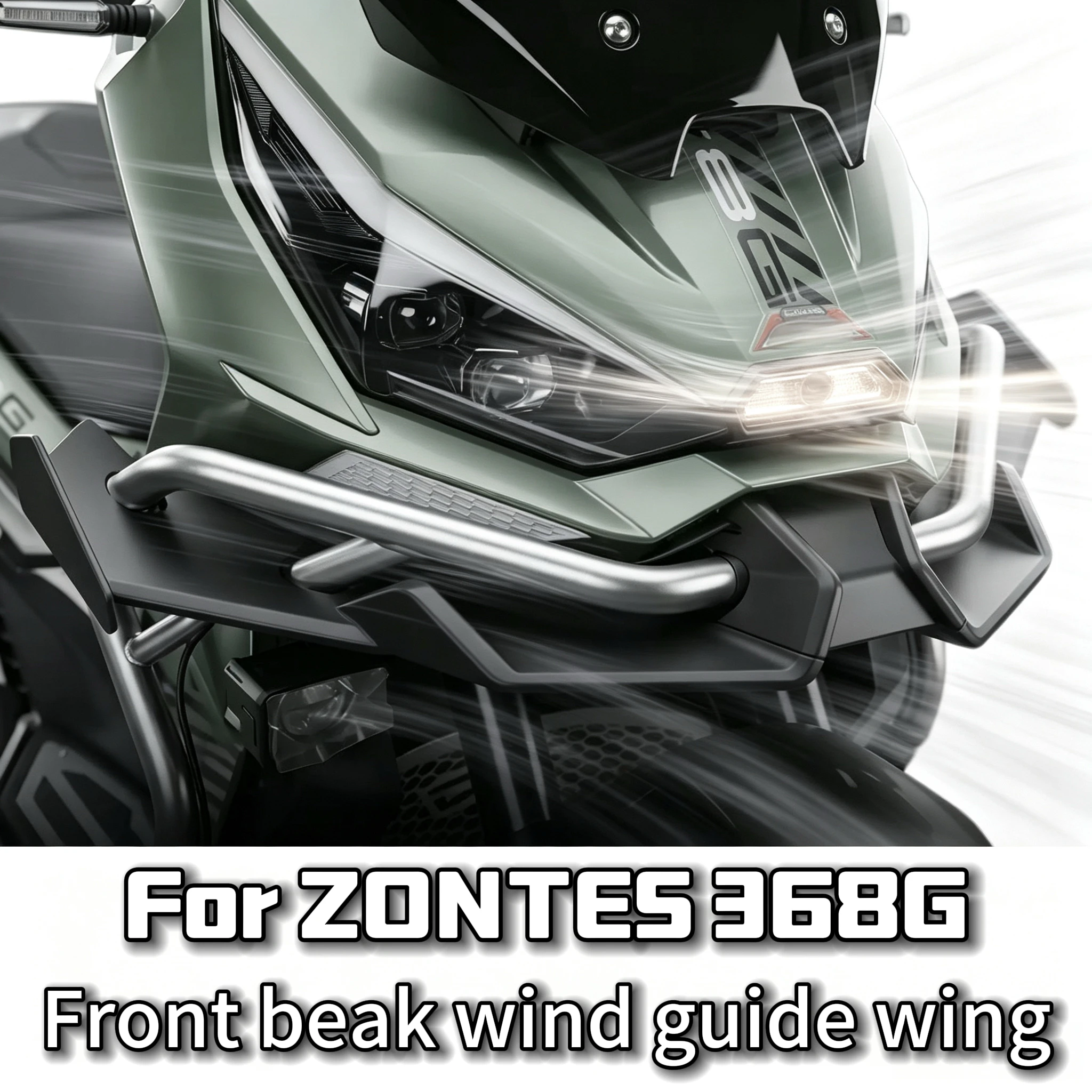 for Zontes 368G 368g motorcycle aerodynamic kit, front spoiler, front beak fixed lower pressure plate