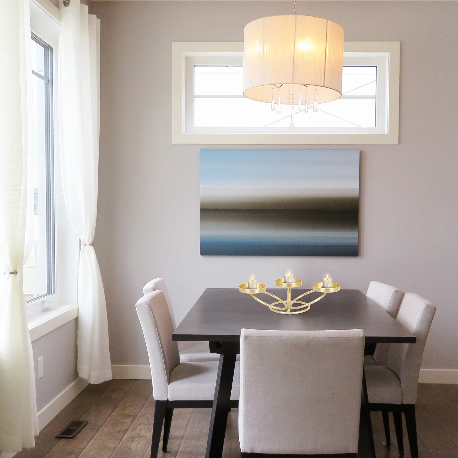 

1Pcs Iron Art Candleholder Creative Chic Design Decorative Stand Home Restaurant Table Adornment European Style