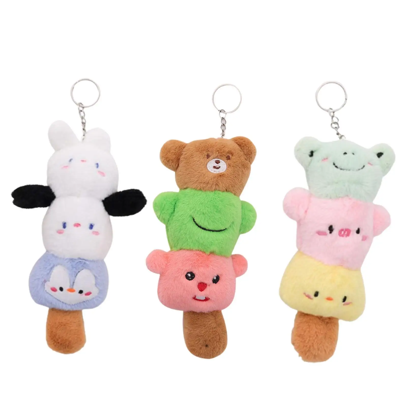 Plush Keychain Toy Novelty Purse Handbag Charms for Children Adults Women